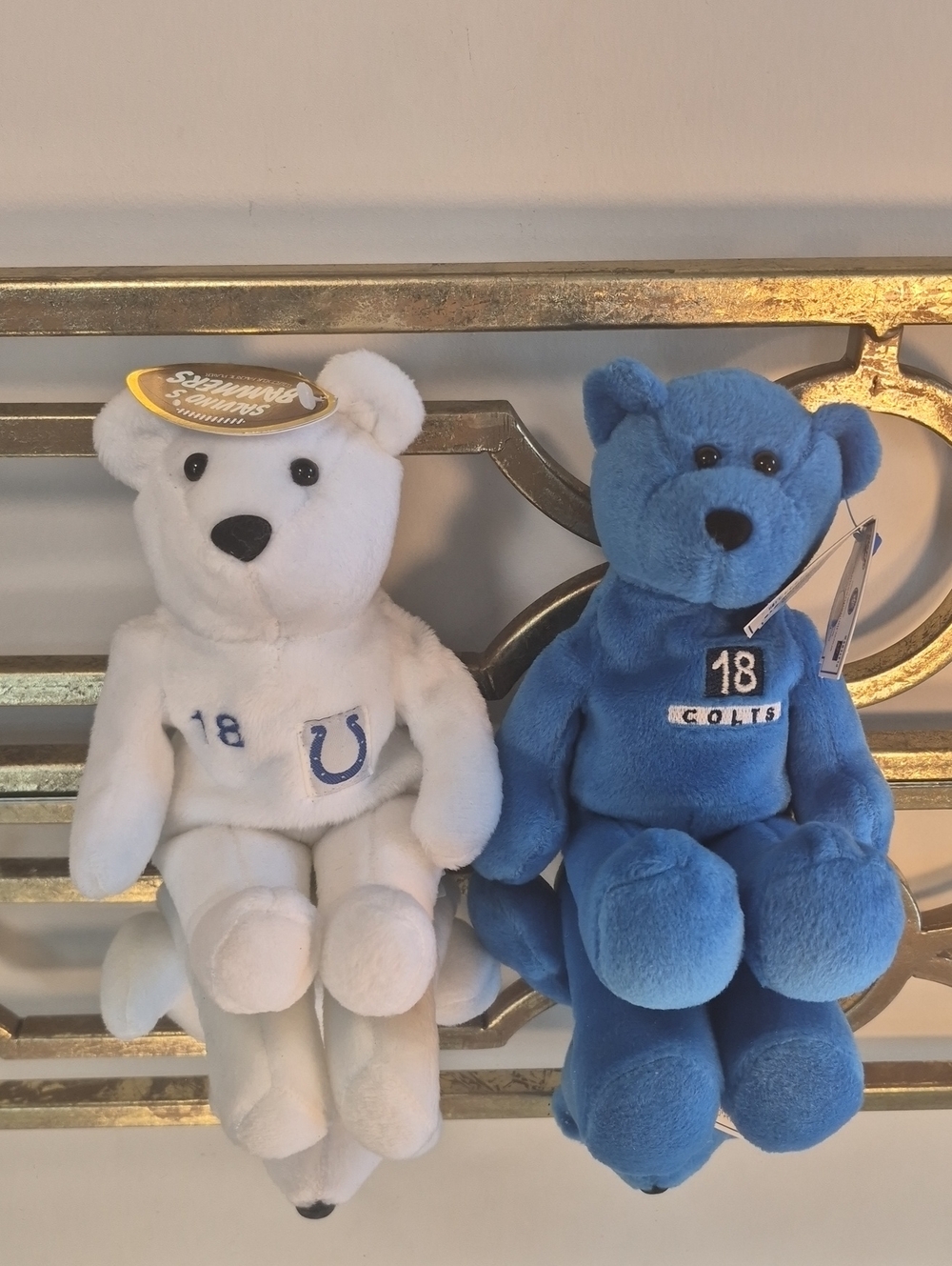 Peyton Manning & Peyton Manning Football Bears, Lot of 2- 9", Multi